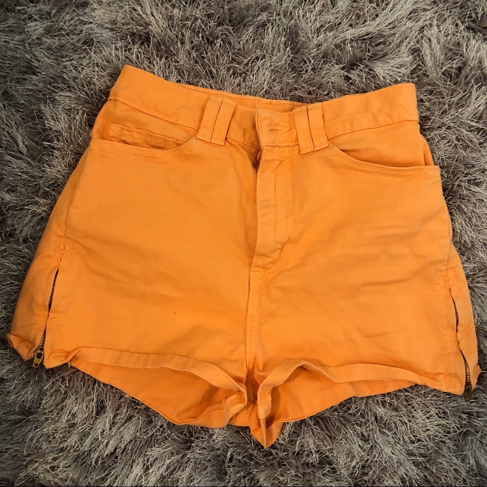 American Apparel Side Zip High-Waist Shorts